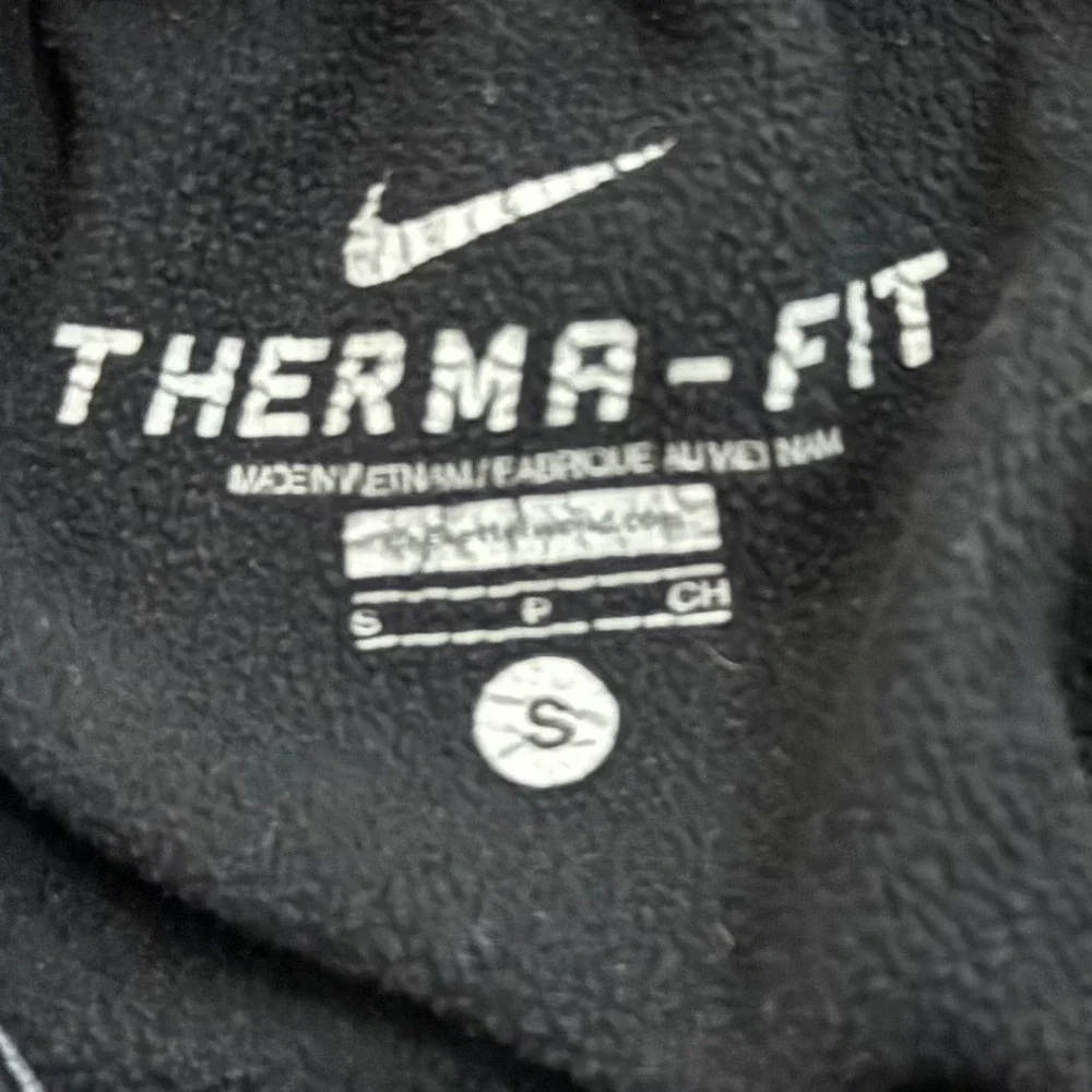 Nike Therma-FIT Mens S Training Pants Black Fleece Lined Straight Leg Pocket